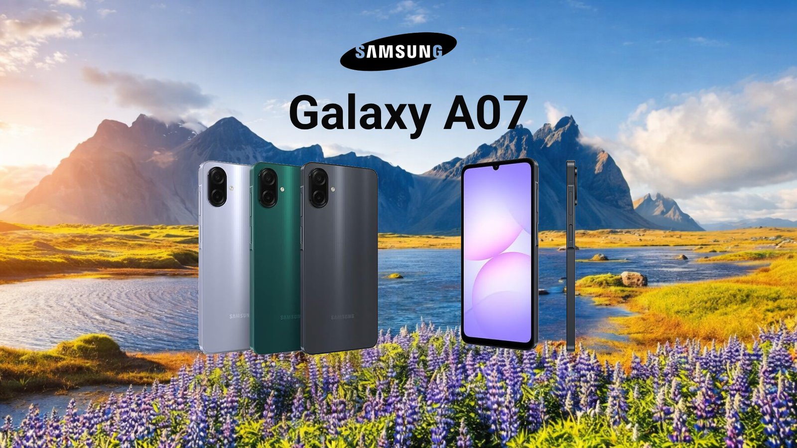 Galaxy A07: feito para durar, desempenho poderoso, 6 atualizações de Android e resistência IP54